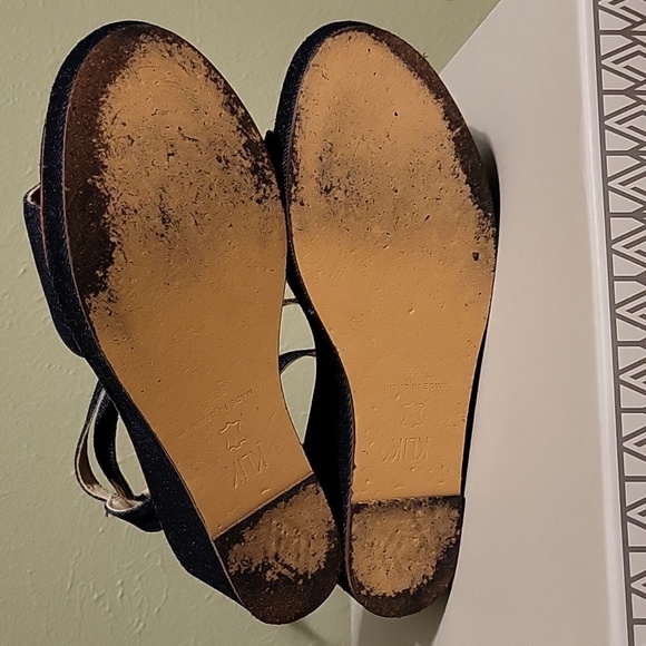 Klik Sashi denim wedge ankle strap sandals - Picture 5 of 9